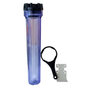 HOUSING CLEAR 2.5" x 20" 3/4" NPT BLACK