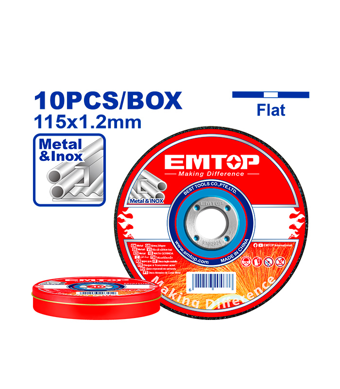 EACD121155 JGO 10DISCOS EMTOP MET 4 1/2"