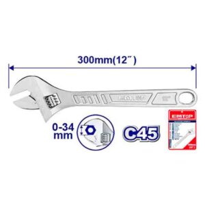 EAWH131222 LLAVE AJUSTABLE 12" C45
