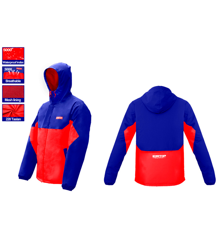 EJCT01L CHAQUETA ROJO-AZUL L