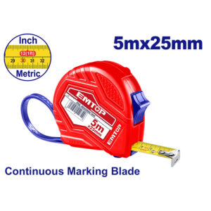 EMTP15201 CINTA METRICA 5x25MM EMTOP ABS