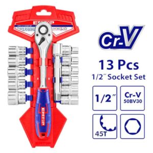 ESKT12131 JGO LLAVE RATCHET 13PZ 1/2"