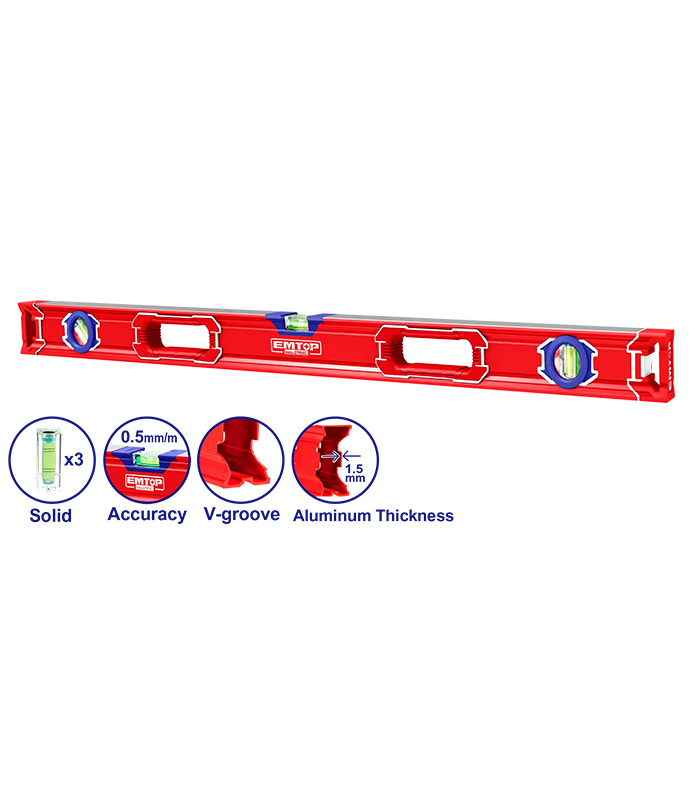 ESLL38001 NIVEL BURBUJA 80CM EMTOP
