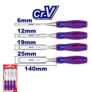 EWCT0401 JUEGO CINCELES P/MADERA 4PZ