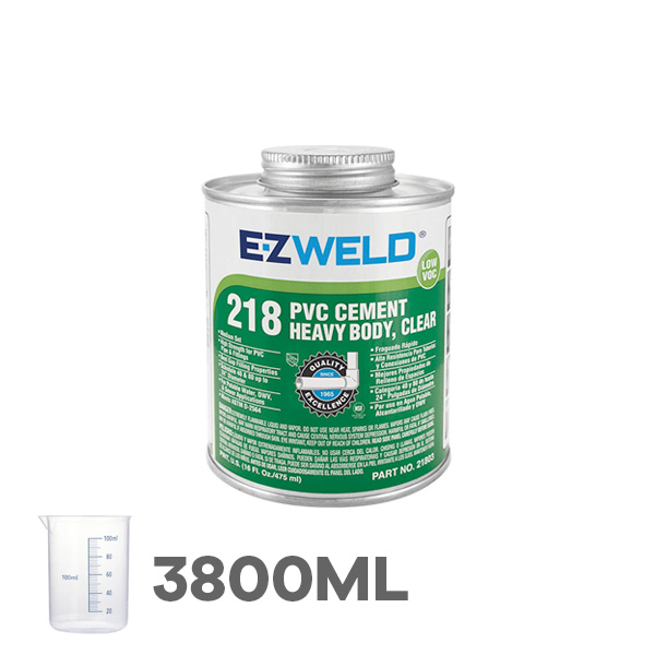 PEGAMENTO PARA TUBO PVC E-ZWELD 1 GL #218 3800ML