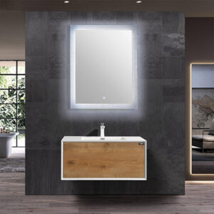 MUEBLE PARA BAÑO CON ESPEJO Y LAVAMANOS FURLA 0.90x0.48x0.40M