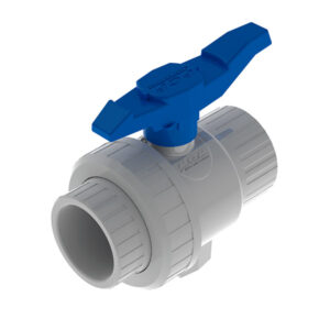 VALVULA DE BOLA PVC DE 2'' CON UNA UNIVERSAL SOLDAR BLANCA